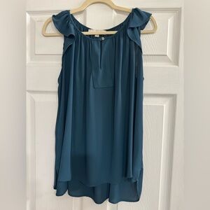 LOFT Teal Sleeveless Blouse
